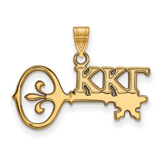 Gold Plated Sterling Silver Logoart Kappa Gamma Sorority Symbol Small Pendant