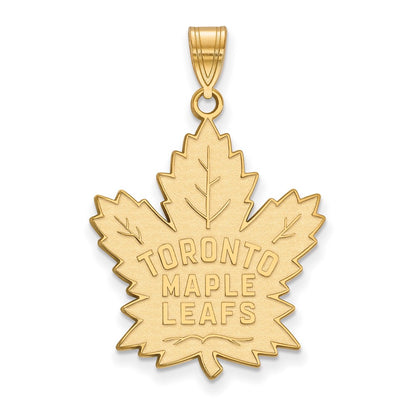 14K Yellow Gold Nhl Logoart Toronto Maple Leafs Extra Large Pendant