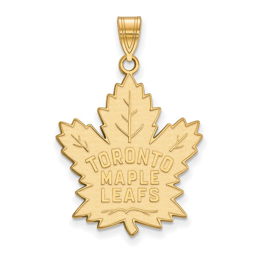 10K Yellow Gold Nhl Logoart Toronto Maple Leafs Extra Large Pendant