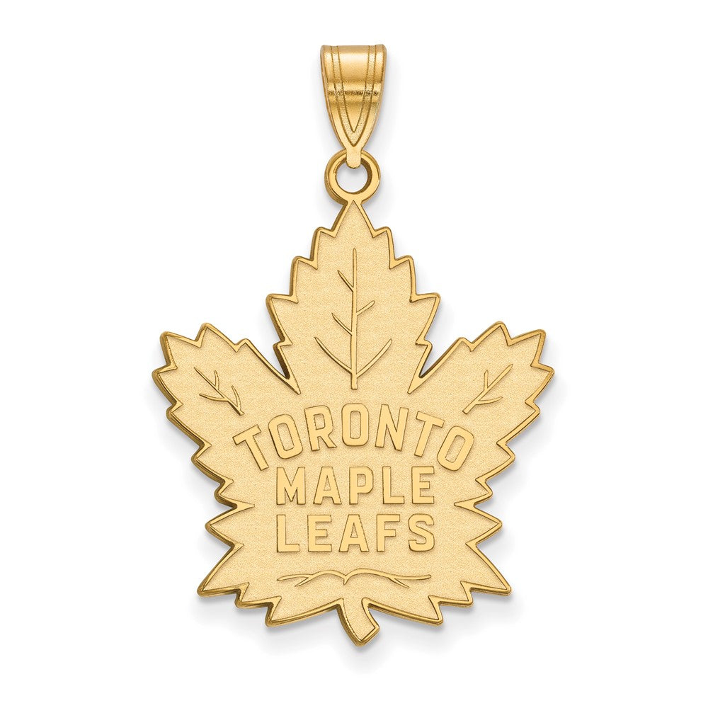 Gold Plated Sterling Silver Nhl Logoart Toronto Maple Leafs Extra Large Pendant