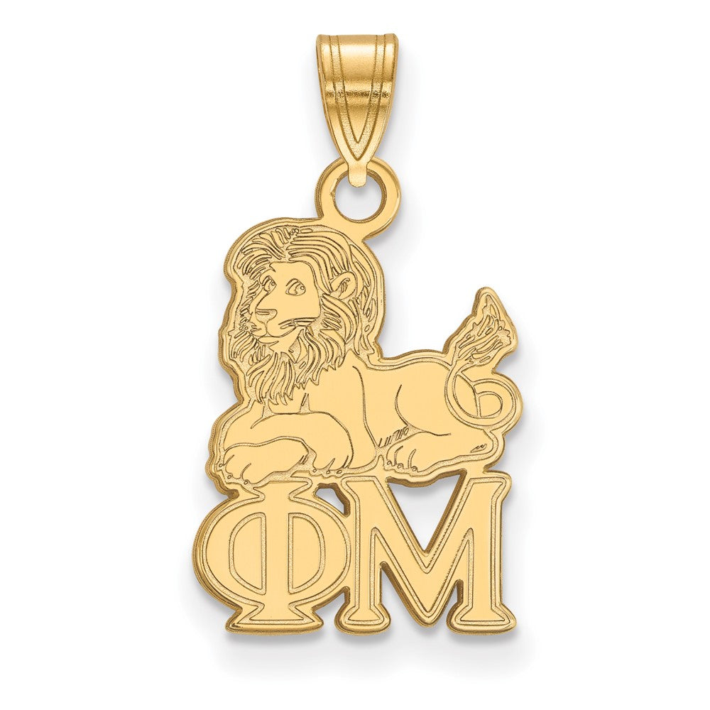 Gold Plated Sterling Silver Logoart Phi Mu Sorority Symbol Small Pendant