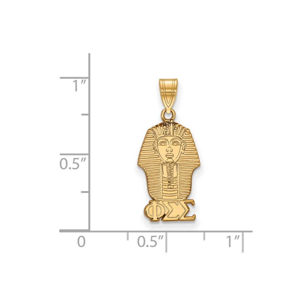 Gold Plated Sterling Silver Logoart Phi Sigma Sorority Symbol Small Pendant