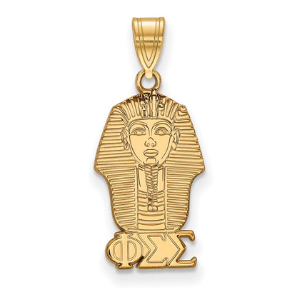 Gold Plated Sterling Silver Logoart Phi Sigma Sorority Symbol Small Pendant