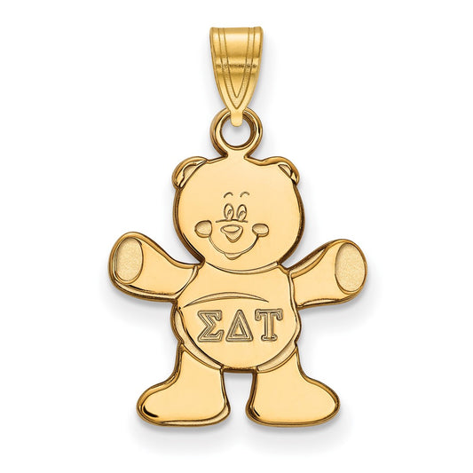 Gold Plated Sterling Silver Logoart Sigma Delta Tau Sorority Symbol Small Pendant