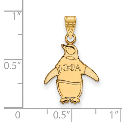 Gold Plated Sterling Silver Logoart Theta Phi Alpha Sorority Symbol Small Pendant