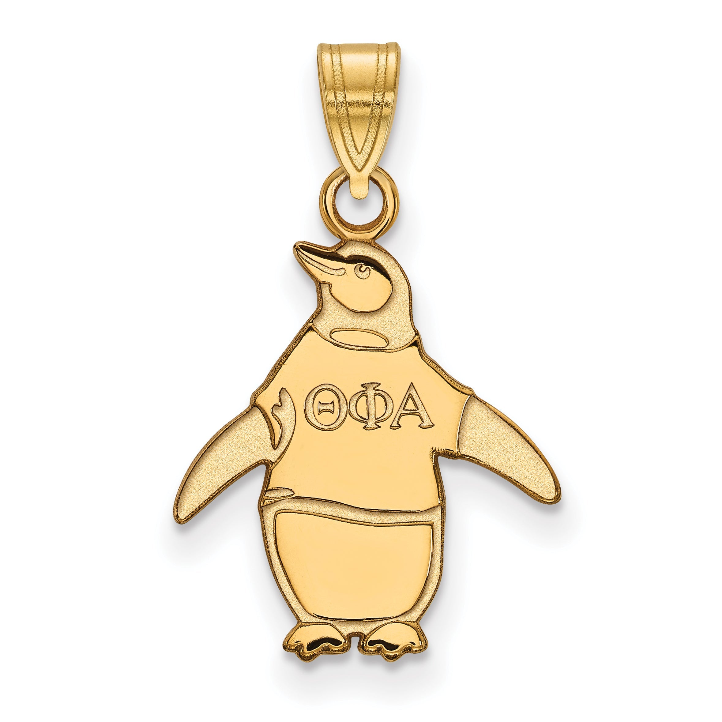 Gold Plated Sterling Silver Logoart Theta Phi Alpha Sorority Symbol Small Pendant