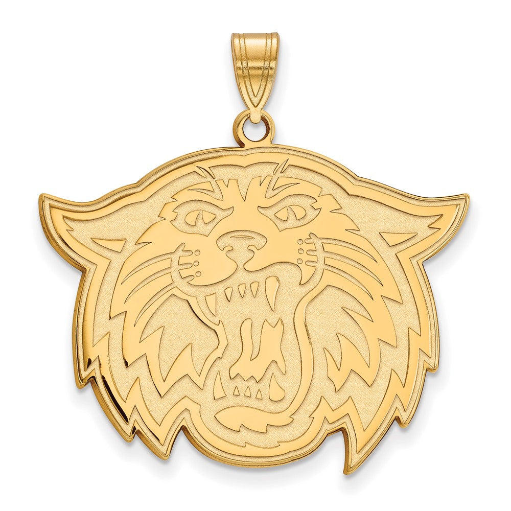 Gold Plated Sterling Silver Logoart Villanova University Wildcat Extra Large Pendant