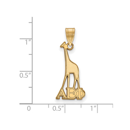 Gold Plated Sterling Silver Logoart Alpha Epsilon Phi Sorority Symbol Medium Pendant