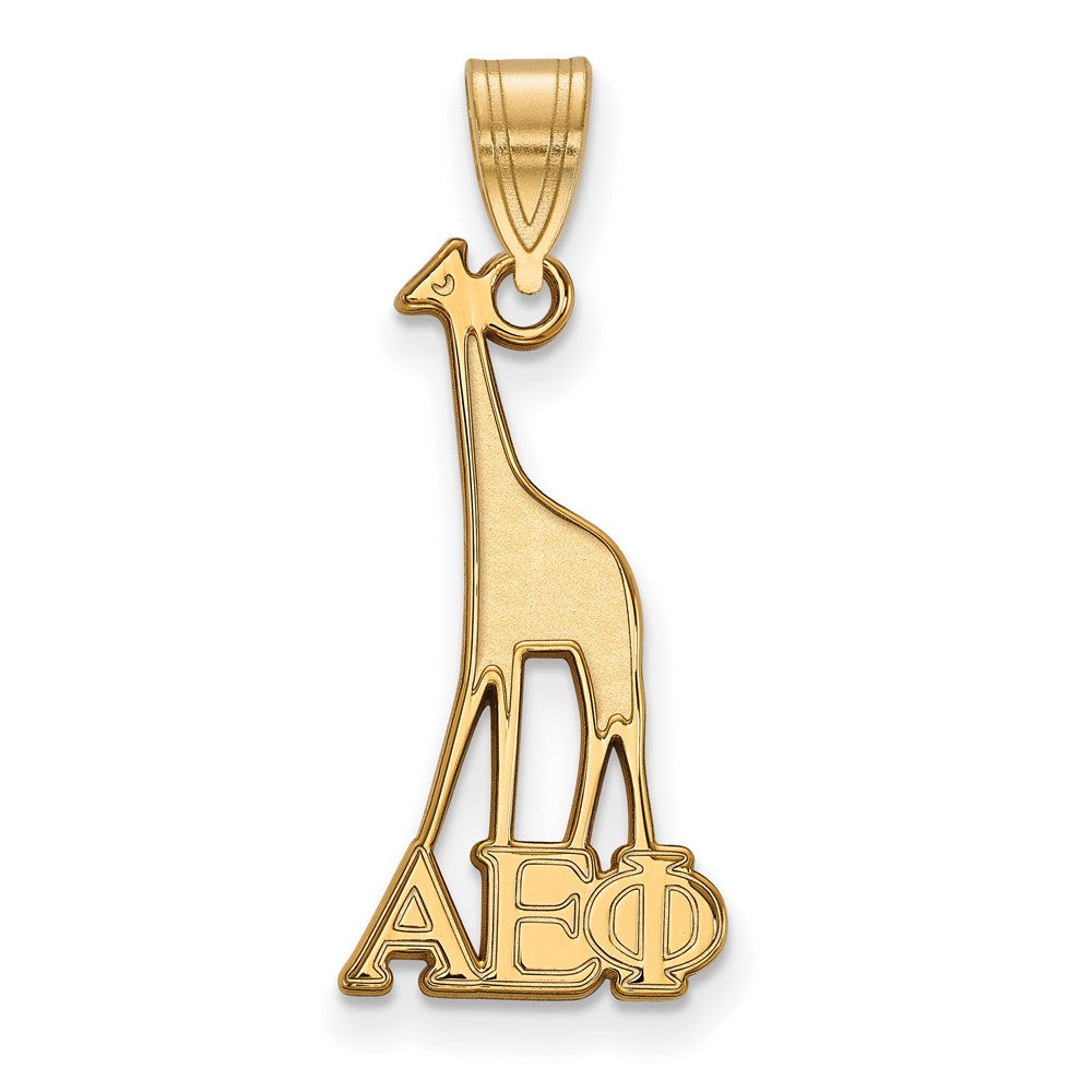 Gold Plated Sterling Silver Logoart Alpha Epsilon Phi Sorority Symbol Medium Pendant