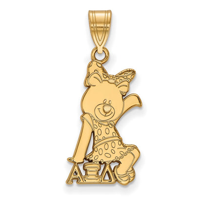 Gold Plated Sterling Silver Logoart Alpha Xi Delta Sorority Symbol Medium Pendant