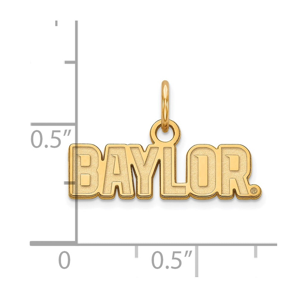 Gold Plated Sterling Silver Logoart Baylor University Extra Small Pendant