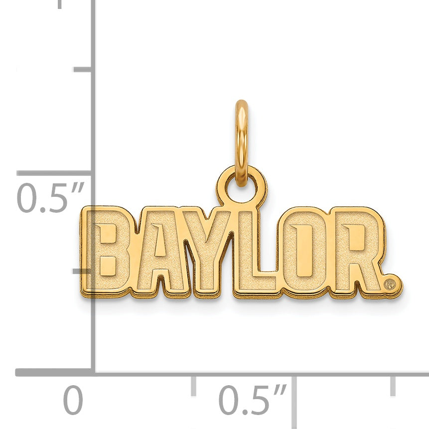 14K Yellow Gold Logoart Baylor University Extra Small Pendant