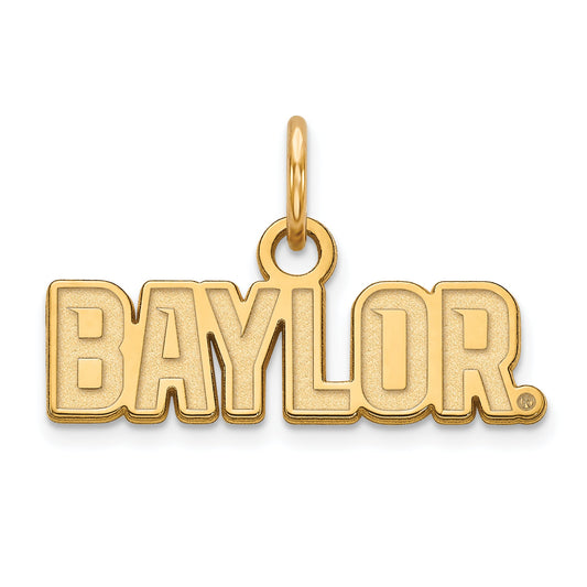 14K Yellow Gold Logoart Baylor University Extra Small Pendant