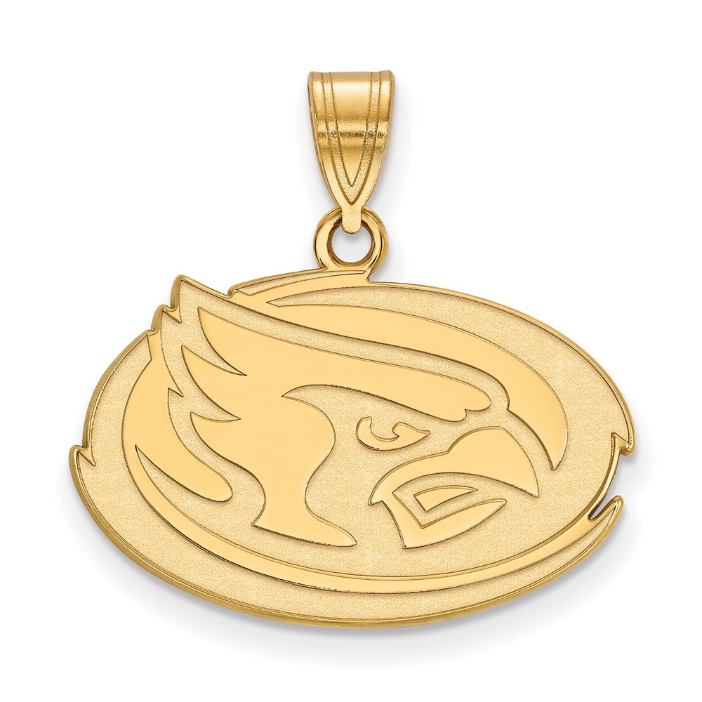 14K Yellow Gold Logoart Iowa State University Cardinal Medium Pendant