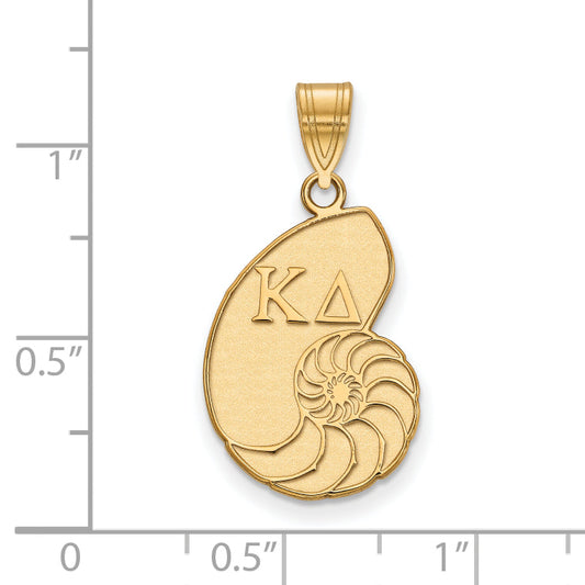 Gold Plated Sterling Silver Logoart Kappa Delta Sorority Symbol Medium Pendant