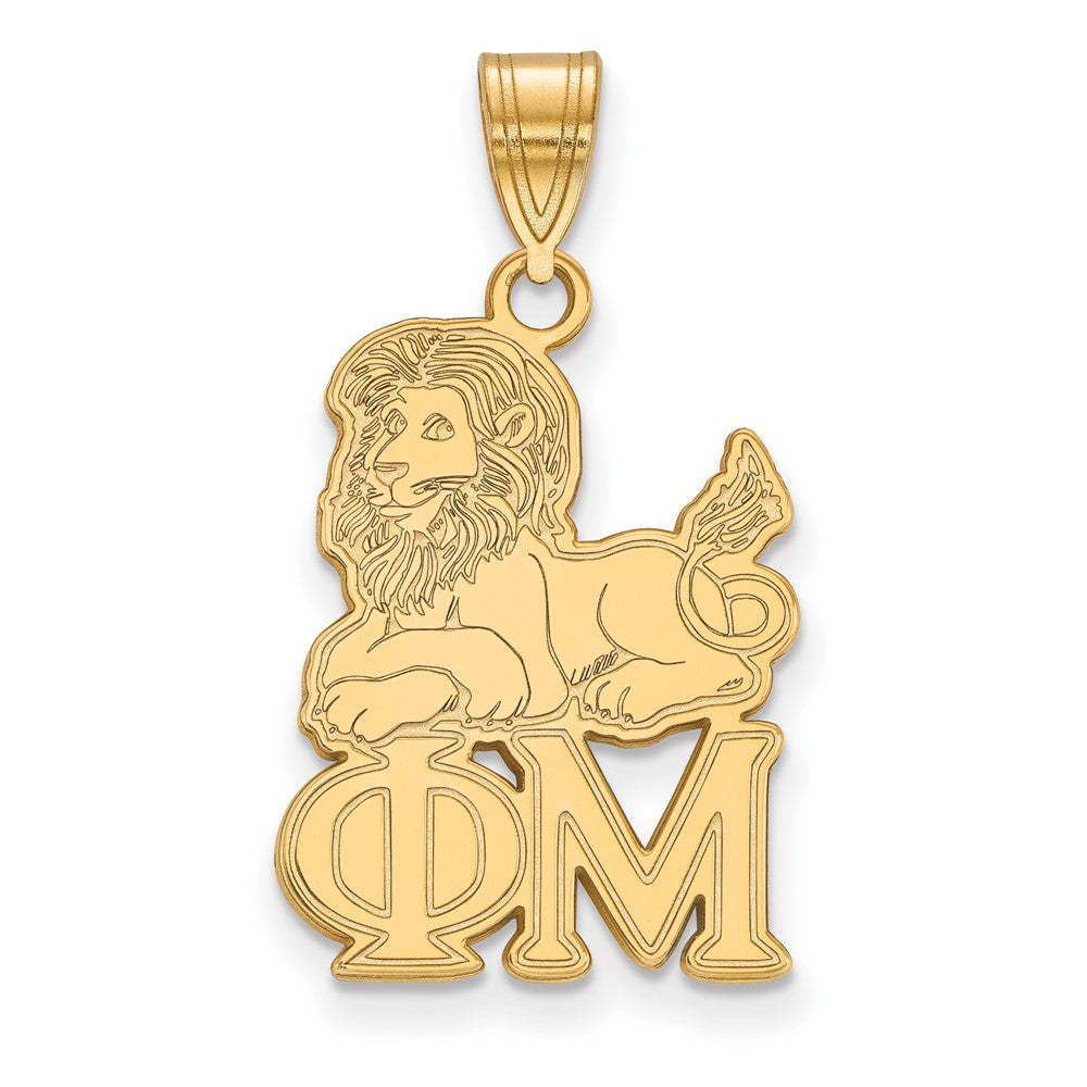 Gold Plated Sterling Silver Logoart Phi Mu Sorority Symbol Medium Pendant