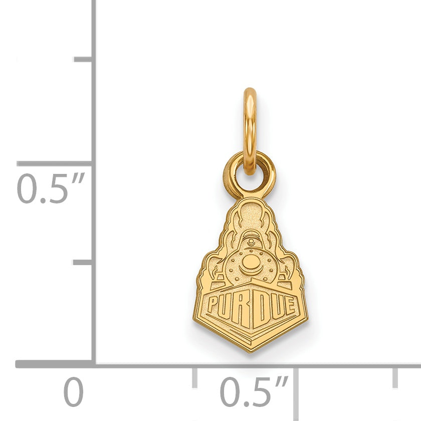 14K Yellow Gold Logoart Purdue University Boilermakers Train Logo Extra Small Pendant