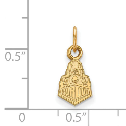 14K Yellow Gold Logoart Purdue University Boilermakers Train Logo Extra Small Pendant