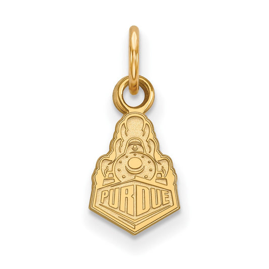 10K Yellow Gold Logoart Purdue University Boilermakers Train Logo Extra Small Pendant