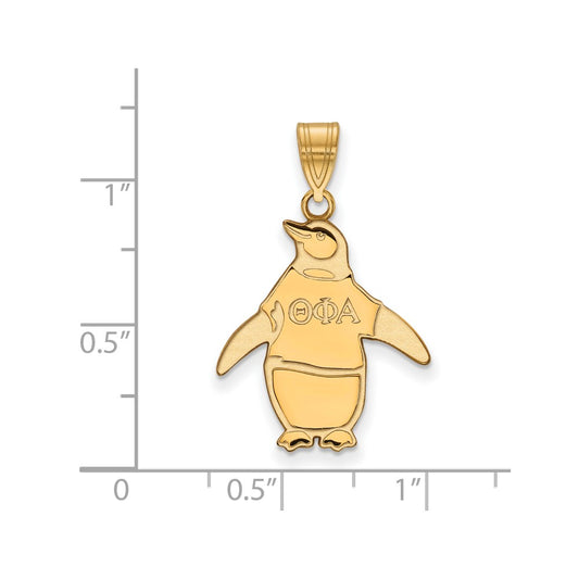 Gold Plated Sterling Silver Logoart Theta Phi Alpha Sorority Symbol Medium Pendant