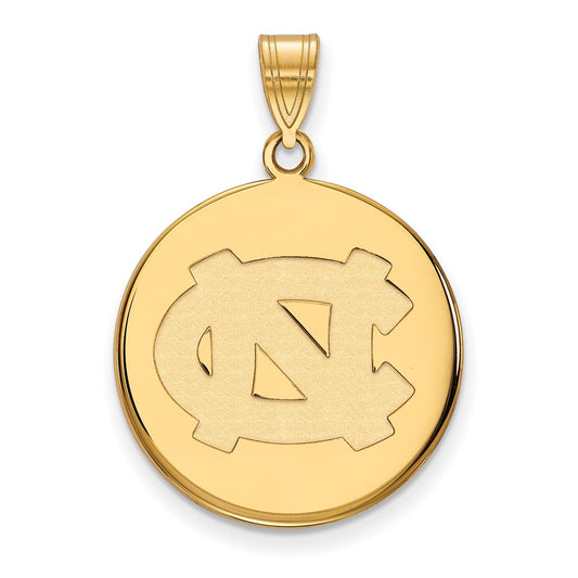 10K Yellow Gold Logoart University Of North Carolina N C Large Disc Pendant