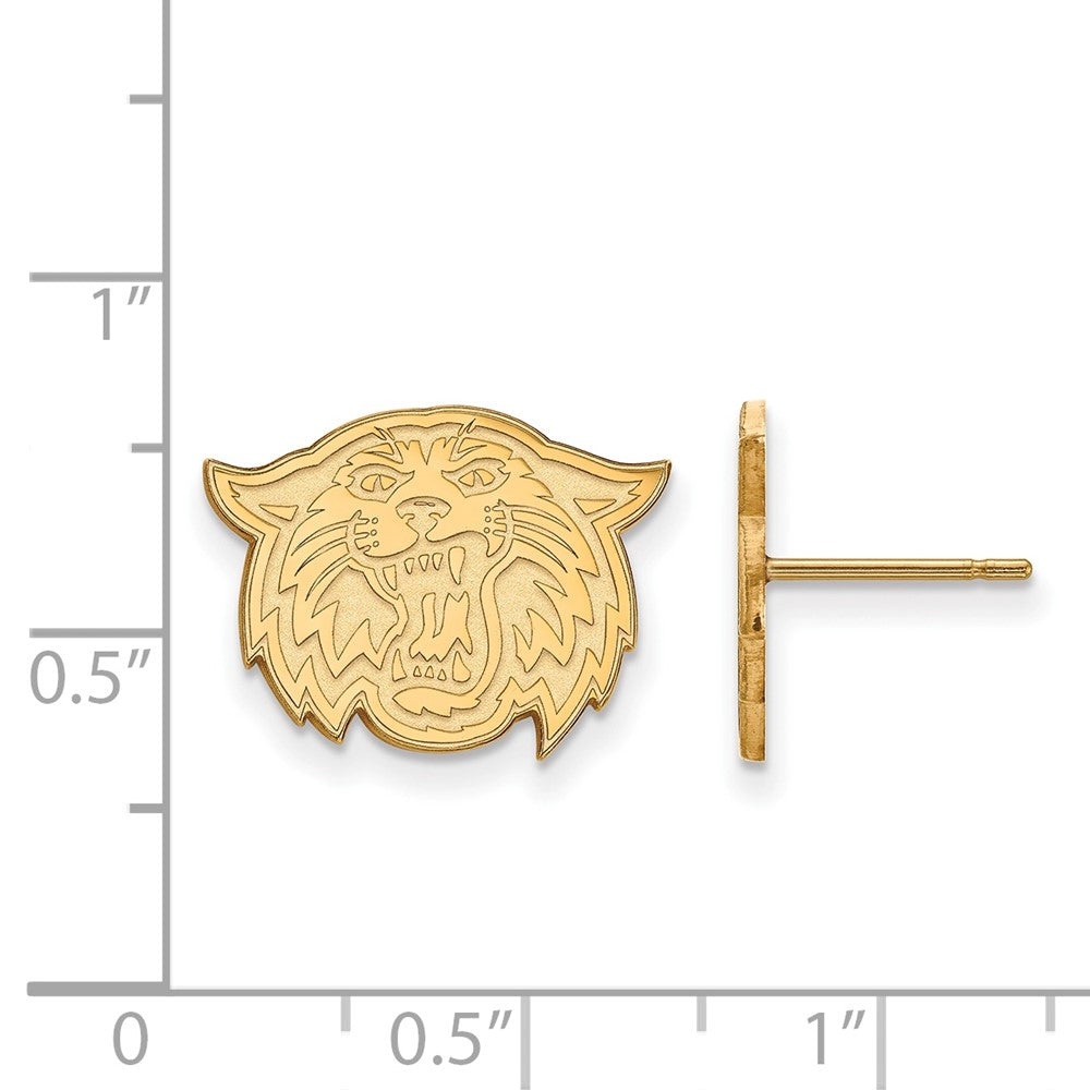 10K Yellow Gold Logoart Villanova University Wildcat Small Post Earrings