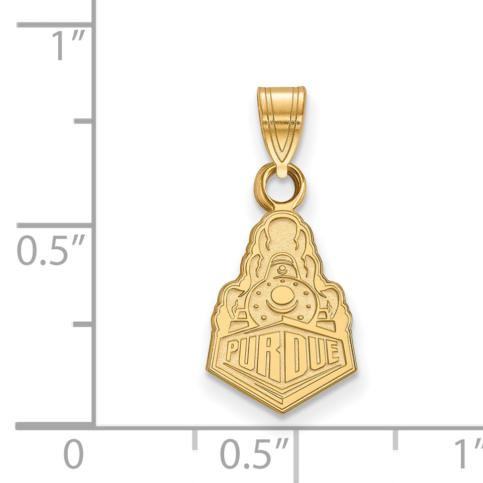 14K Yellow Gold Logoart Purdue University Boilermakers Train Logo Small Pendant
