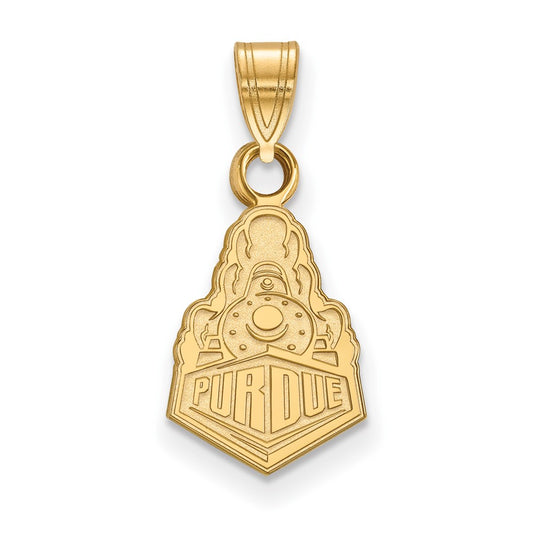 10K Yellow Gold Logoart Purdue University Boilermakers Train Logo Small Pendant