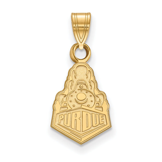 14K Yellow Gold Logoart Purdue University Boilermakers Train Logo Small Pendant
