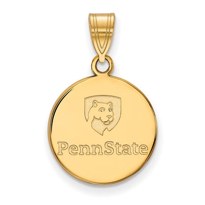 10K Yellow Gold Logoart Penn State University Medium Disc Pendant
