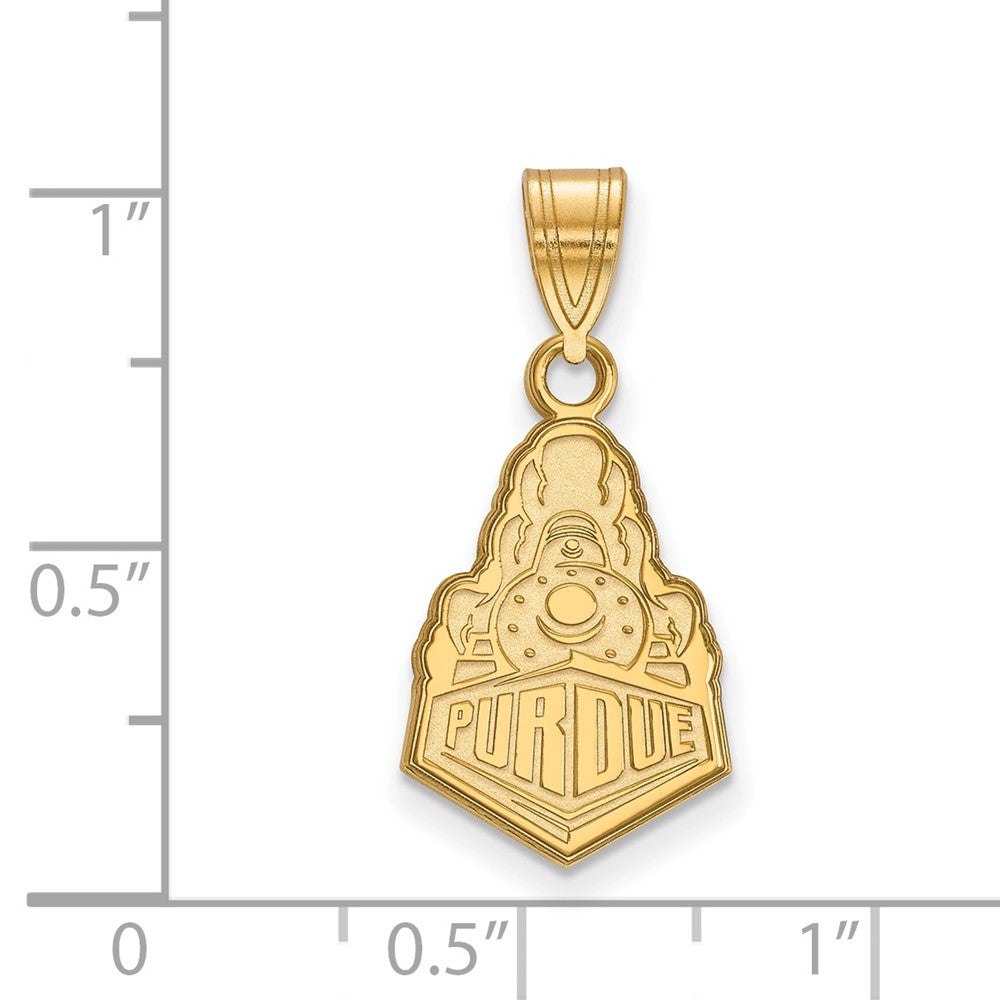 Gold Plated Sterling Silver Logoart Purdue University Boilermakers Train Logo Medium Pendant