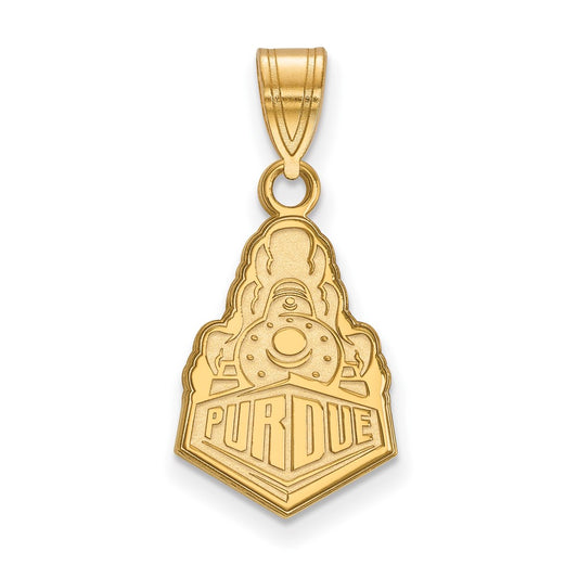 10K Yellow Gold Logoart Purdue University Boilermakers Train Logo Medium Pendant
