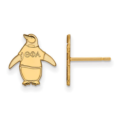 Gold Plated Sterling Silver Logoart Theta Phi Alpha Sorority Symbol Extra Small Post Earrings