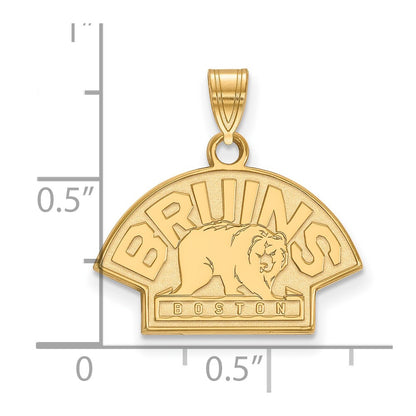 10K Yellow Gold Nhl Logoart Boston Bruins Small Pendant