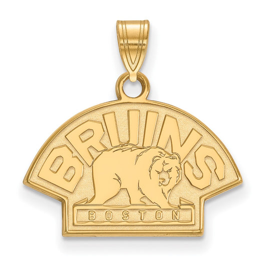 14K Yellow Gold Nhl Logoart Boston Bruins Small Pendant
