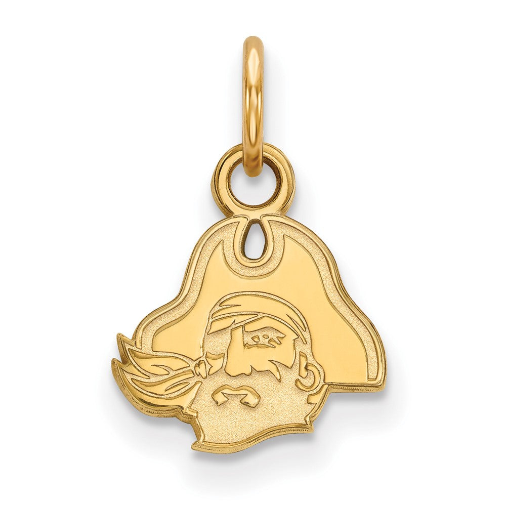 10K Yellow Gold Logoart East Carolina University Pirate Extra Small Pendant