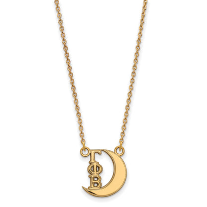 Gold Plated Sterling Silver Logoart Gamma Phi Beta Sorority Symbol Extra Small Pendant 18 Inch Necklace