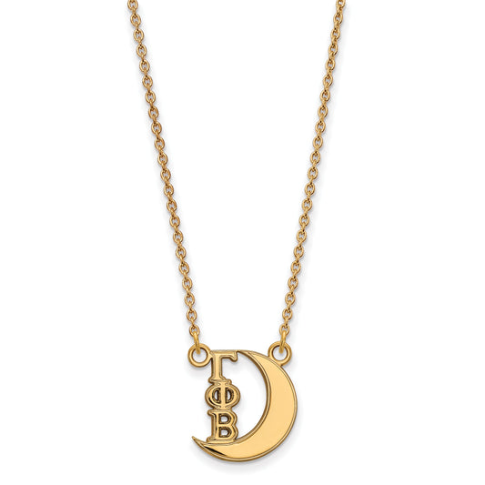 Gold Plated Sterling Silver Logoart Gamma Phi Beta Sorority Symbol Extra Small Pendant 18 Inch Necklace