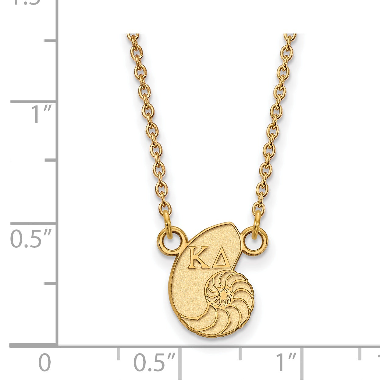 Gold Plated Sterling Silver Logoart Kappa Delta Sorority Symbol Extra Small Pendant 18 Inch Necklace