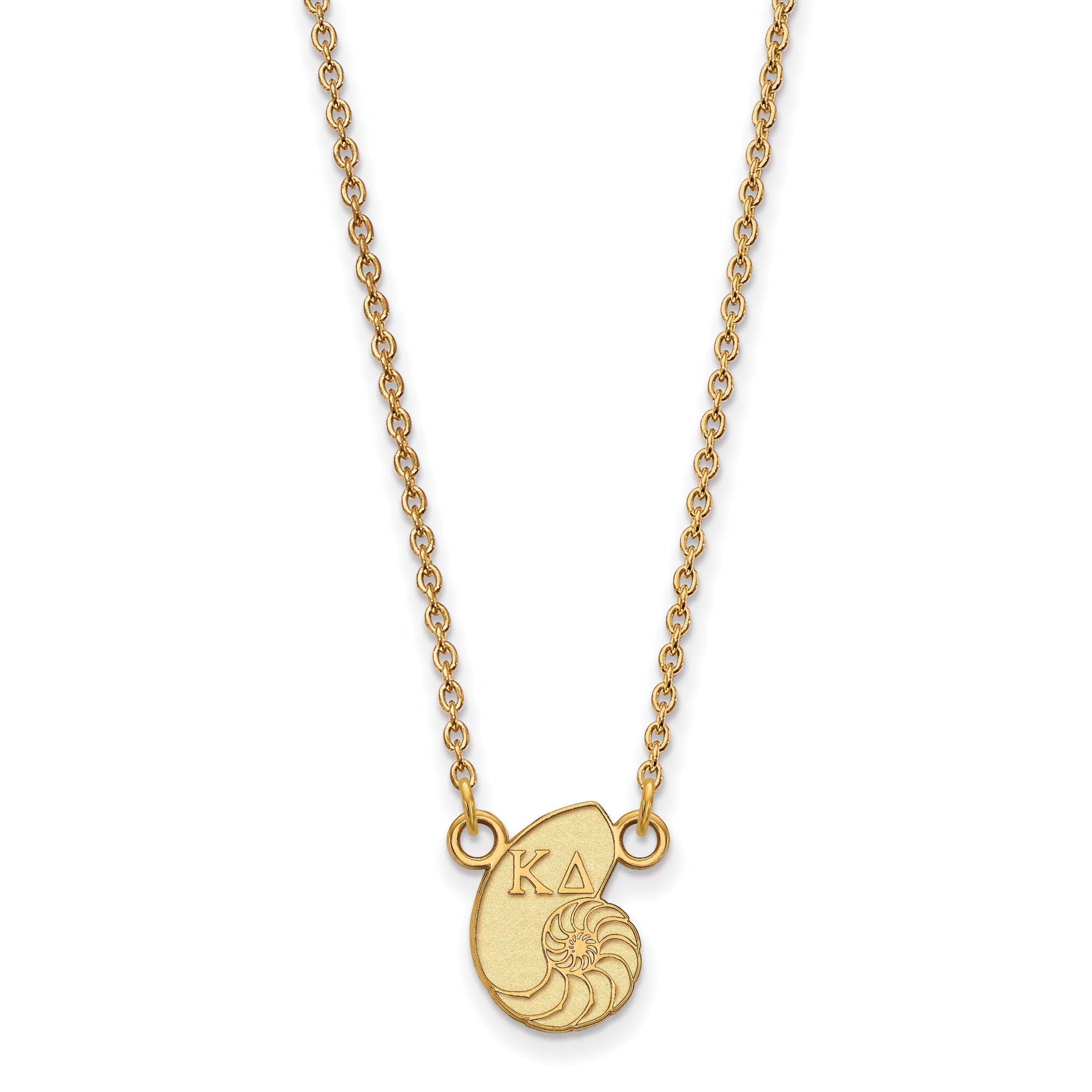 Gold Plated Sterling Silver Logoart Kappa Delta Sorority Symbol Extra Small Pendant 18 Inch Necklace