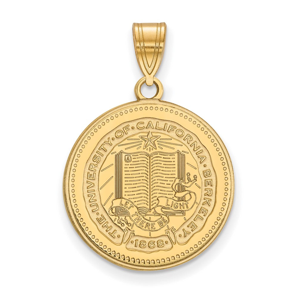 Gold Plated Sterling Silver Logoart University Of California Berkeley Large Crest Pendant