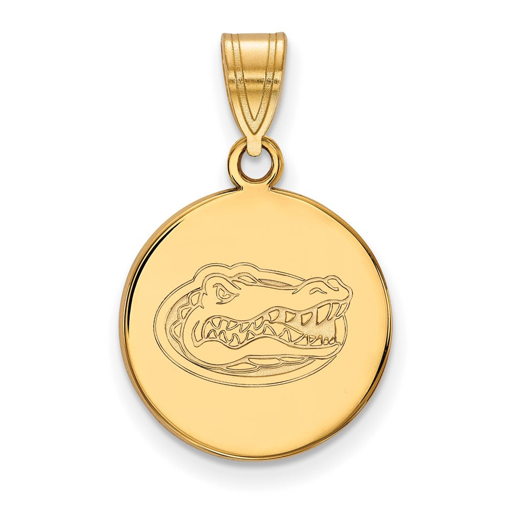 10K Yellow Gold Logoart University Of Florida Gator Medium Disc Pendant