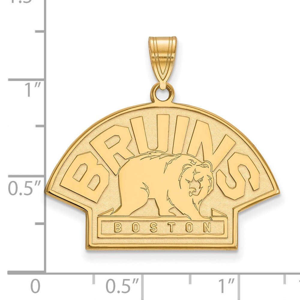 14K Yellow Gold Nhl Logoart Boston Bruins Large Pendant