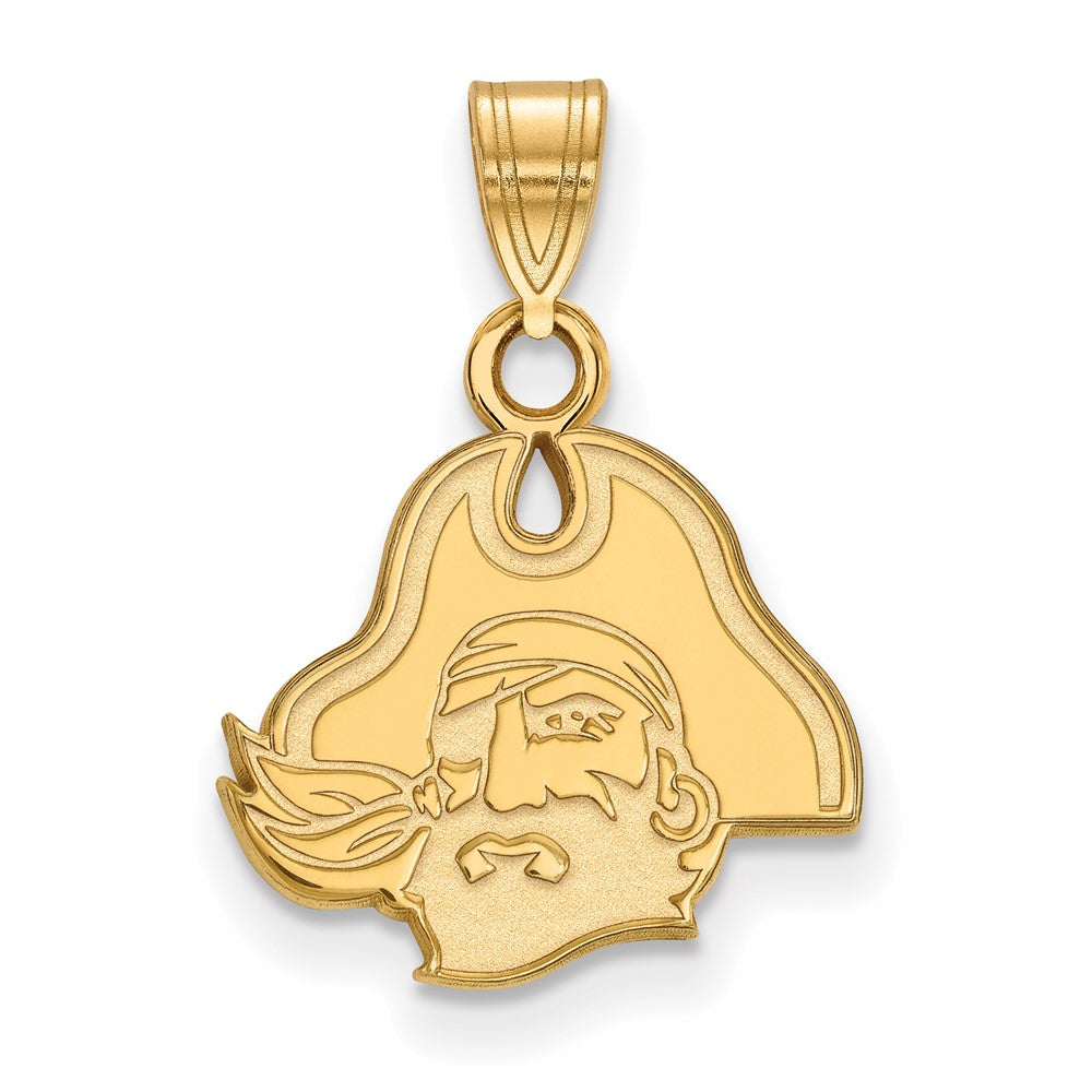 Gold Plated Sterling Silver Logoart East Carolina University Pirate Small Pendant