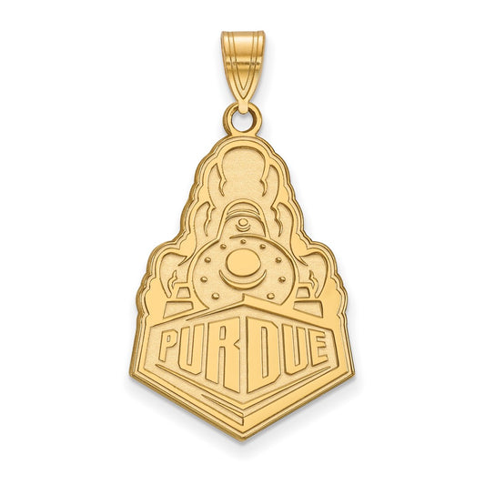 14K Yellow Gold Logoart Purdue University Boilermakers Train Logo Extra Large Pendant