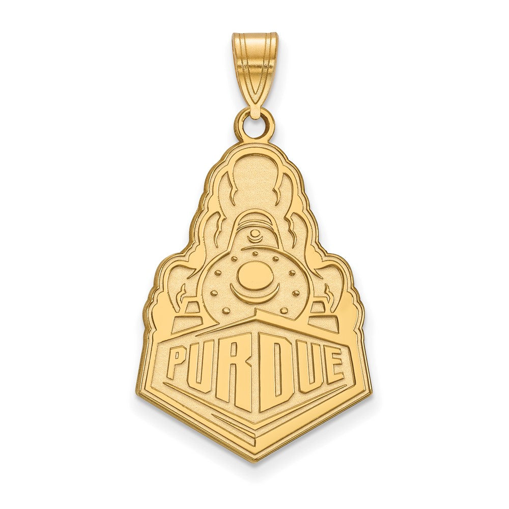 10K Yellow Gold Logoart Purdue University Boilermakers Train Logo Extra Large Pendant