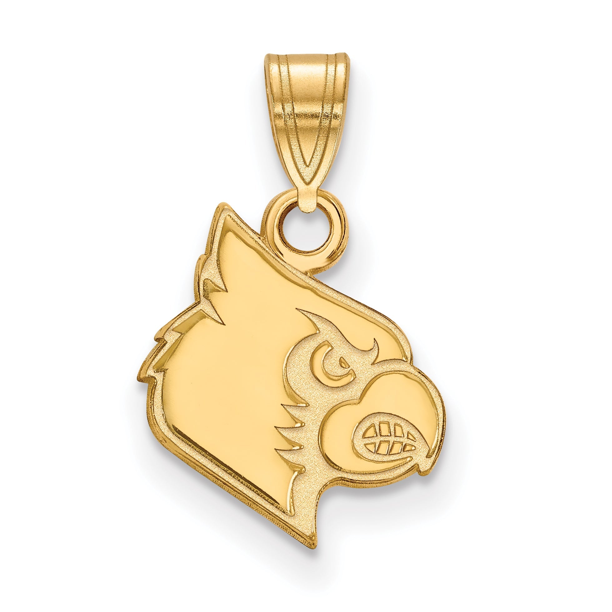 14K Yellow Gold Logoart University Of Louisville Cardinal Small Pendant