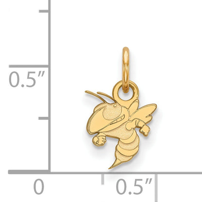 Gold Plated Sterling Silver Logoart Georgia Institute Of Technology Yellow Jacket Extra Small Pendant