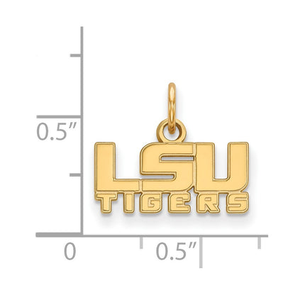 Gold Plated Sterling Silver Logoart Louisiana State University L S U Tigers Extra Small Pendant