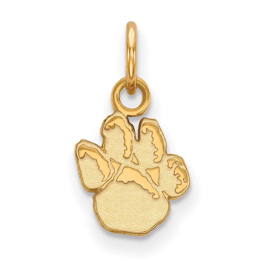 Gold Plated Sterling Silver Logoart University Of Pittsburgh Panther Paw Extra Small Pendant